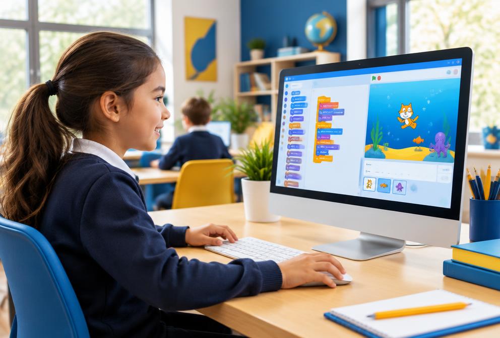 Coding in Scratch course at Excel Academy